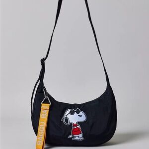 BAGGU UO Exclusive Joe Cool Embroidered Medium Nylon Crescent Bag